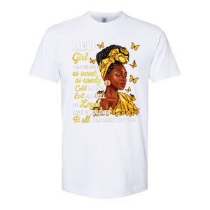 Leo Black Woman Afro Queen Astrology Zodiac Softstyle CVC T-Shirt