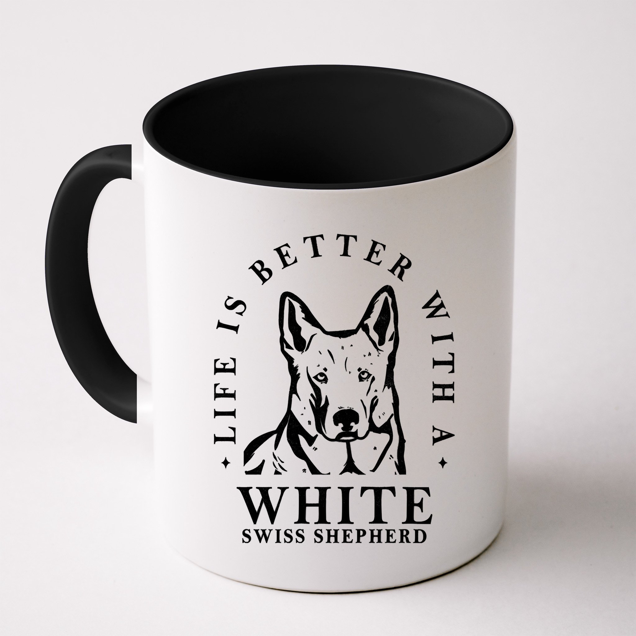 Life Better With A White Swiss Shepherd Life Better With Dog Mom Dad Mug