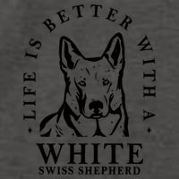 Life Better With A White Swiss Shepherd Life Better With Dog Mom Dad Vector Backpack