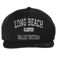 Long Beach Washington Wa Vintage Wool Snapback Cap