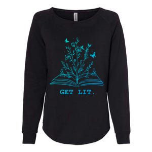 Library Book Wildflowers Lovers Literature Teacher Gift Womens California Wash Sweatshirt