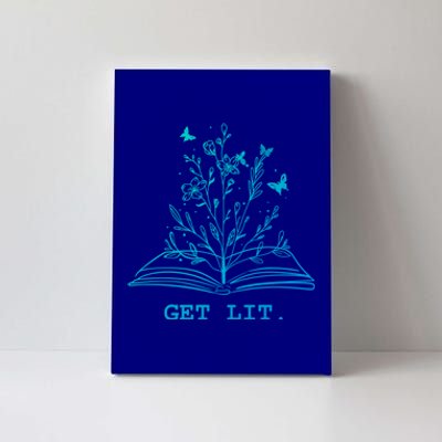 Library Book Wildflowers Lovers Literature Teacher Gift Canvas