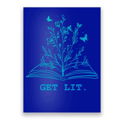 Library Book Wildflowers Lovers Literature Teacher Gift Poster