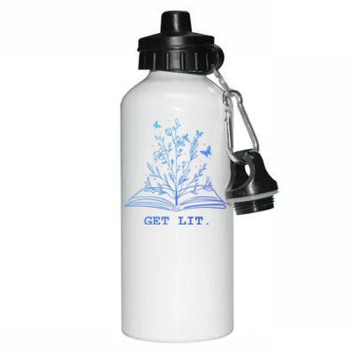 Library Book Wildflowers Lovers Literature Teacher Gift Aluminum Water Bottle 