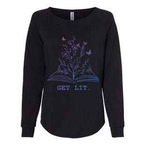 Library Book Wildflowers Lovers Literature Teacher Gift Womens California Wash Sweatshirt