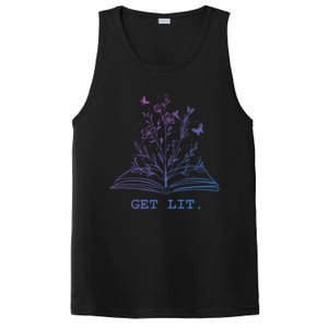 Library Book Wildflowers Lovers Literature Teacher Gift PosiCharge Competitor Tank