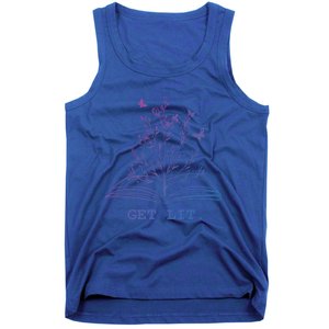 Library Book Wildflowers Lovers Literature Teacher Gift Tank Top