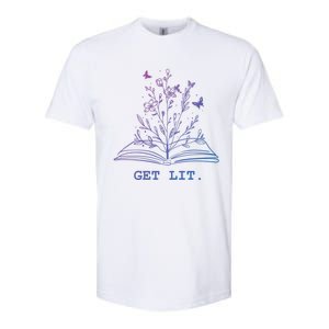 Library Book Wildflowers Lovers Literature Teacher Gift Softstyle CVC T-Shirt