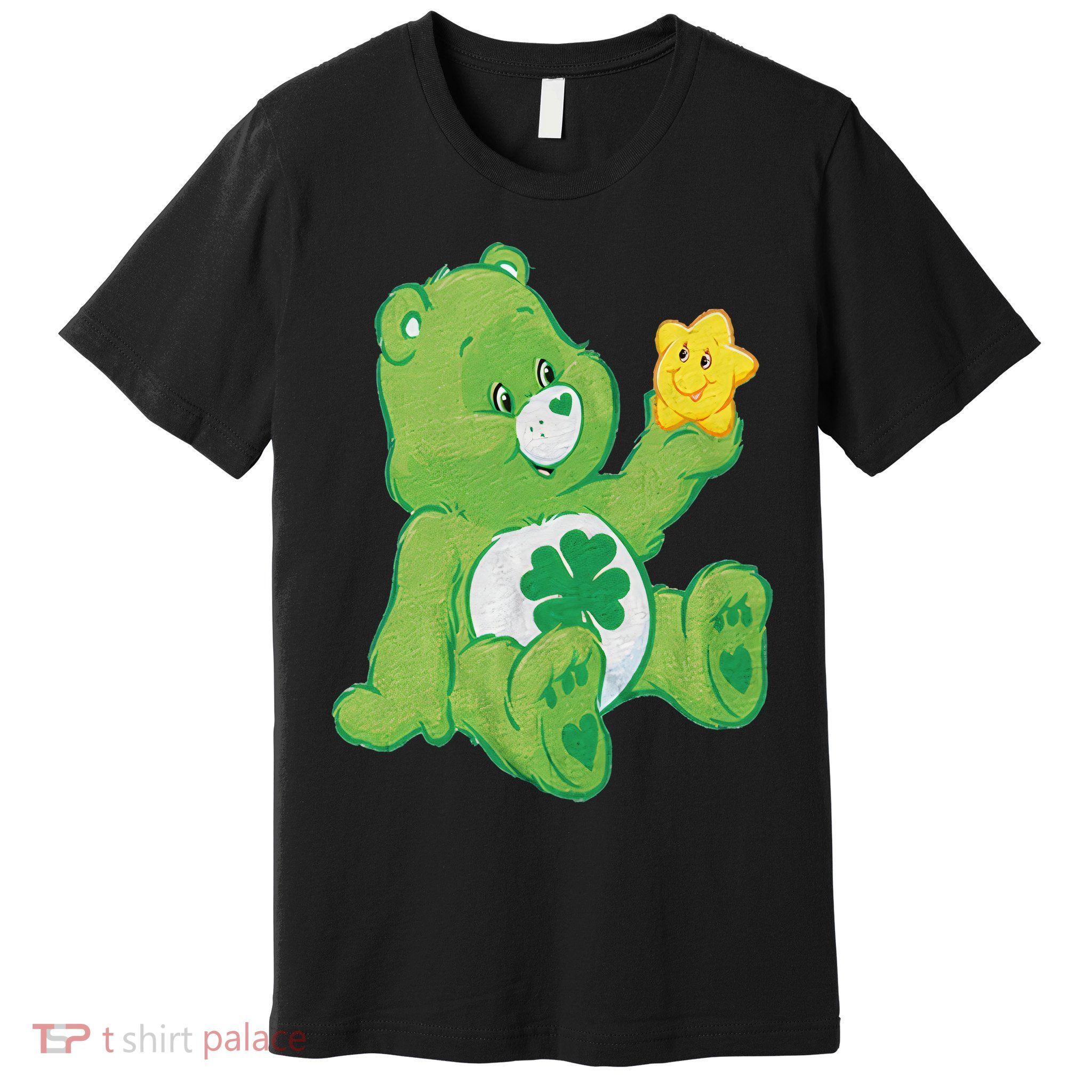 Lucky Bear With Star Saint Patrick's Day Irish Shamrock Cute Funny Premium T-Shirt