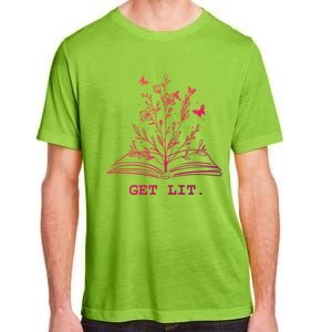 Library Book Wildflowers Lovers Literature Teacher Gift Adult ChromaSoft Performance T-Shirt