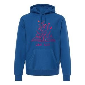 Library Book Wildflowers Lovers Literature Teacher Gift Premium Hoodie