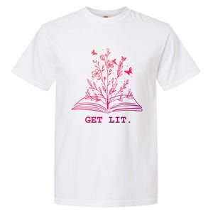 Library Book Wildflowers Lovers Literature Teacher Gift Garment-Dyed Heavyweight T-Shirt