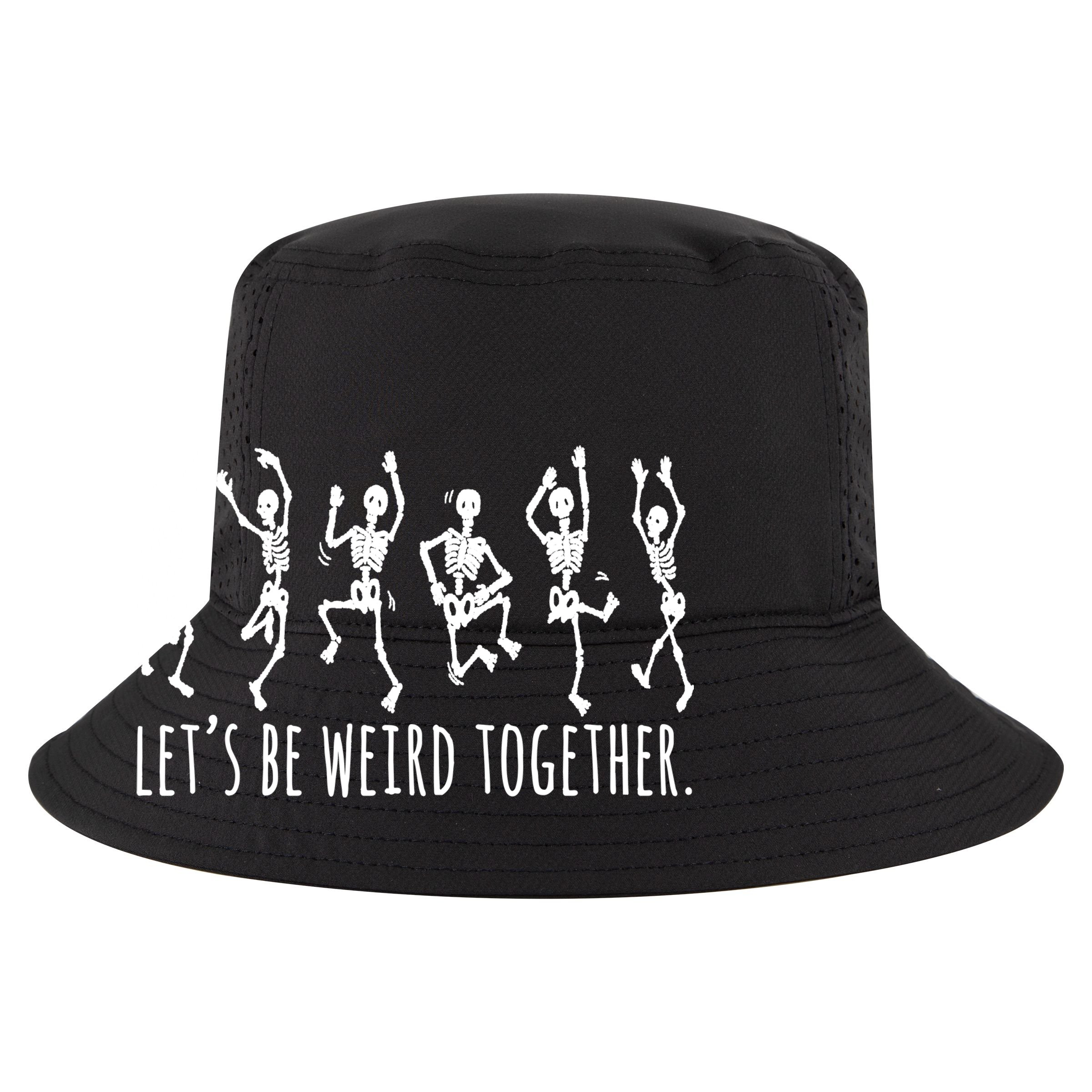 Lets Be Weird Together Funny Dancing Skeleton 15oz Campfire Ceramic Mug