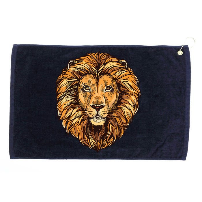 Lion Boy Womens Lion Graphic Tees For Women Men Grommeted Golf Towel