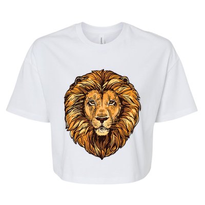 Lion Boy Womens Lion Graphic Tees For Women Men Bella+Canvas Jersey Crop Tee