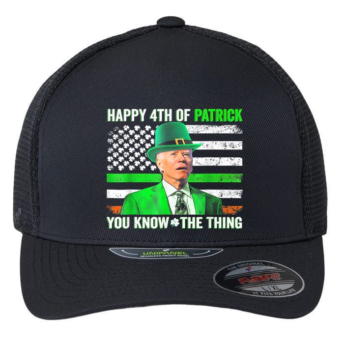 Leprechaun Biden You Know... The Thing For St Patricks Day Flexfit Unipanel Trucker Cap