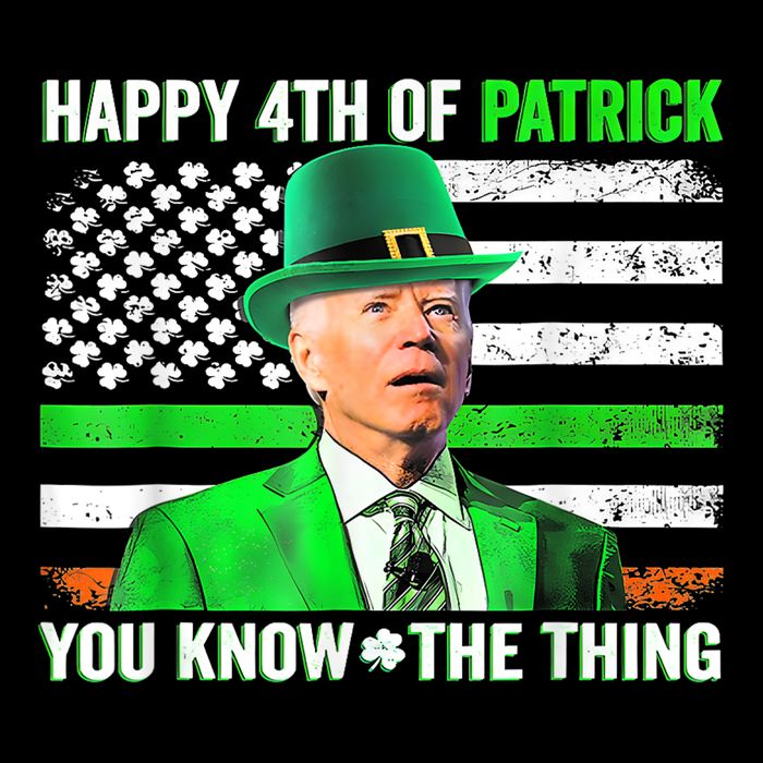 Leprechaun Biden You Know... The Thing For St Patricks Day Flexfit Unipanel Trucker Cap