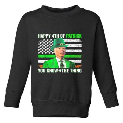 Leprechaun Biden You Know... The Thing For St Patricks Day Toddler Sweatshirt