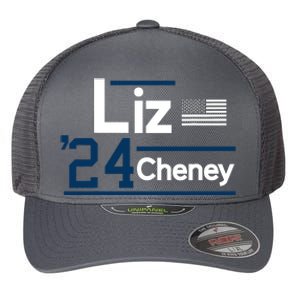 Liz Cheney 2024 For President Flexfit Unipanel Trucker Cap