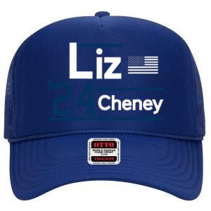 Liz Cheney 2024 For President High Crown Mesh Back Trucker Hat