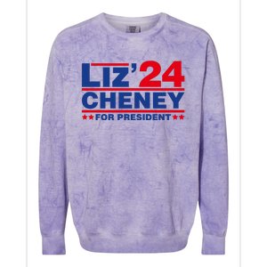 Liz Cheney 2024 For President Colorblast Crewneck Sweatshirt