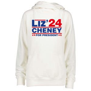 Liz Cheney 2024 For President Womens Funnel Neck Pullover Hood