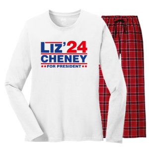 Liz Cheney 2024 For President Women's Long Sleeve Flannel Pajama Set 