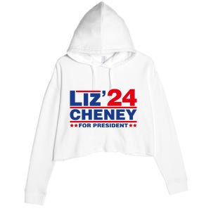 Liz Cheney 2024 For President Crop Fleece Hoodie