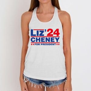 Liz Cheney 2024 For President Women's Knotted Racerback Tank