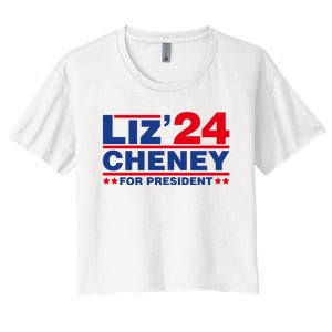 Liz Cheney 2024 For President Women's Crop Top Tee