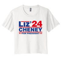 Liz Cheney 2024 For President Women's Crop Top Tee