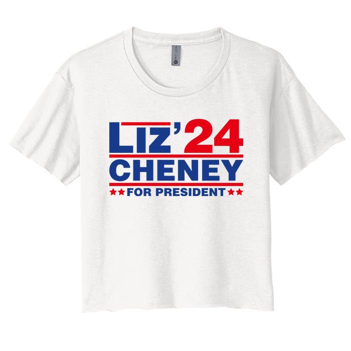 Liz Cheney 2024 For President Women's Crop Top Tee