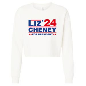 Liz Cheney 2024 For President Cropped Pullover Crew