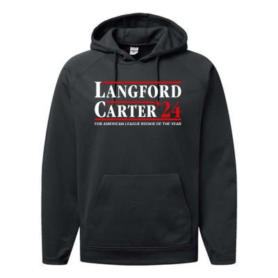 Longford Carter 24 For American League Rookie Of The Year Performance Fleece Hoodie