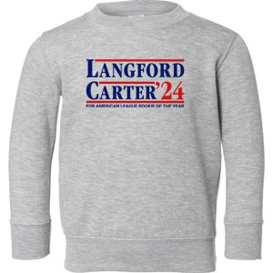 Longford Carter 24 For American League Rookie Of The Year Toddler Sweatshirt