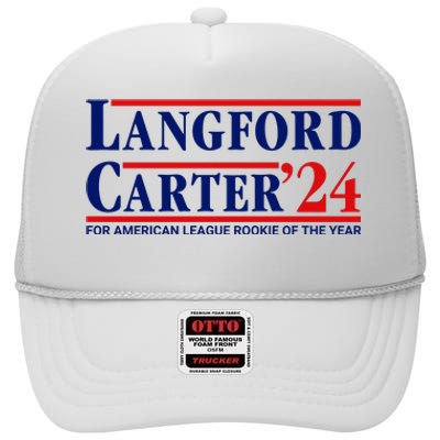 Longford Carter 24 For American League Rookie Of The Year High Crown Mesh Back Trucker Hat