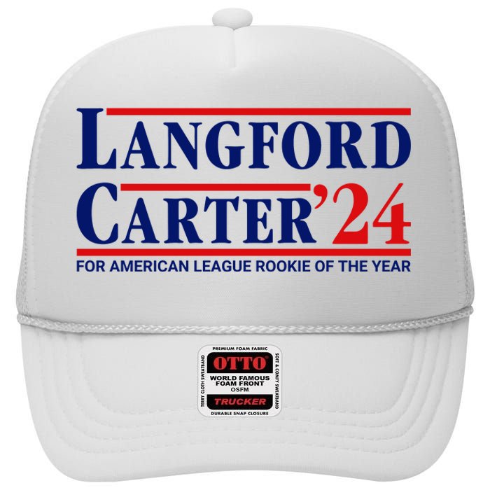 Longford Carter 24 For American League Rookie Of The Year High Crown Mesh Back Trucker Hat