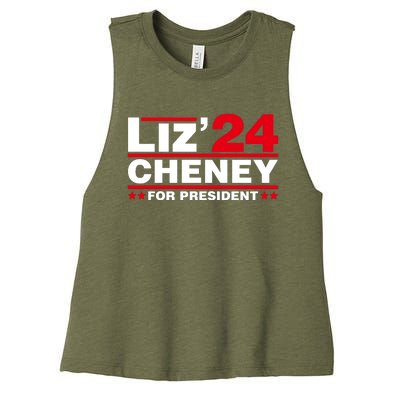 Liz Cheney 2024 For President Women's Racerback Cropped Tank