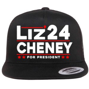 Liz Cheney 2024 For President Flat Bill Trucker Hat