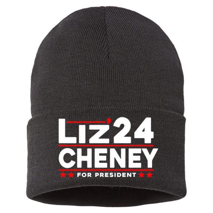 Liz Cheney 2024 For President Sustainable Knit Beanie