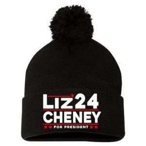 Liz Cheney 2024 For President Pom Pom 12in Knit Beanie