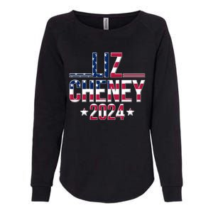 Liz Cheney 2024 American Flag Womens California Wash Sweatshirt