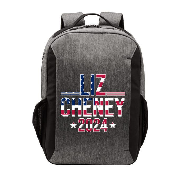 Liz Cheney 2024 American Flag Vector Backpack