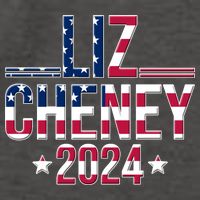 Liz Cheney 2024 American Flag Vector Backpack