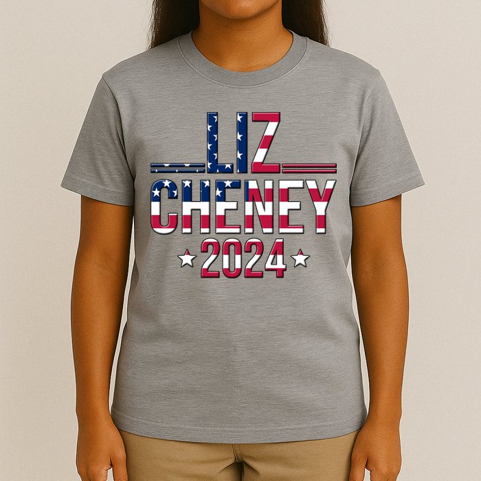 Liz Cheney 2024 American Flag T-Shirt