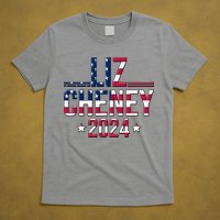 Liz Cheney 2024 American Flag T-Shirt
