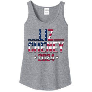 Liz Cheney 2024 American Flag Ladies Essential Tank