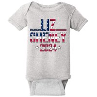 Liz Cheney 2024 American Flag Baby Bodysuit
