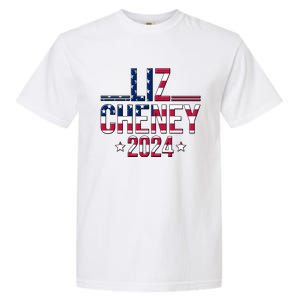 Liz Cheney 2024 American Flag Garment-Dyed Heavyweight T-Shirt