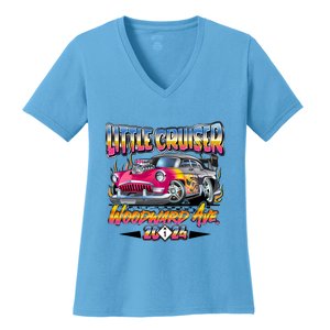 Little Cruiser 2024 Kid Design Muscle Car Pink Version Women's V-Neck T-Shirt